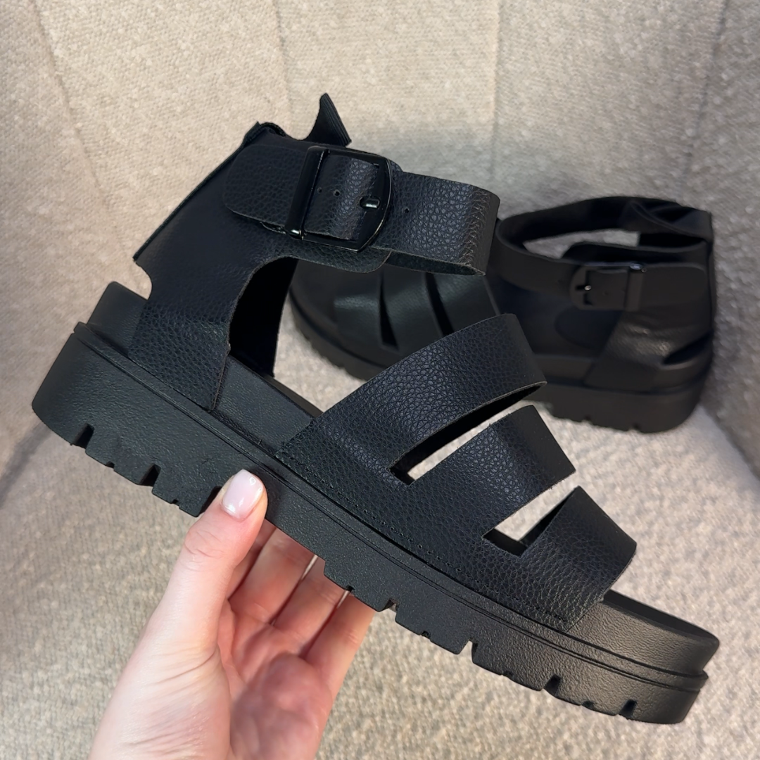 Top Trends/Black Sandals