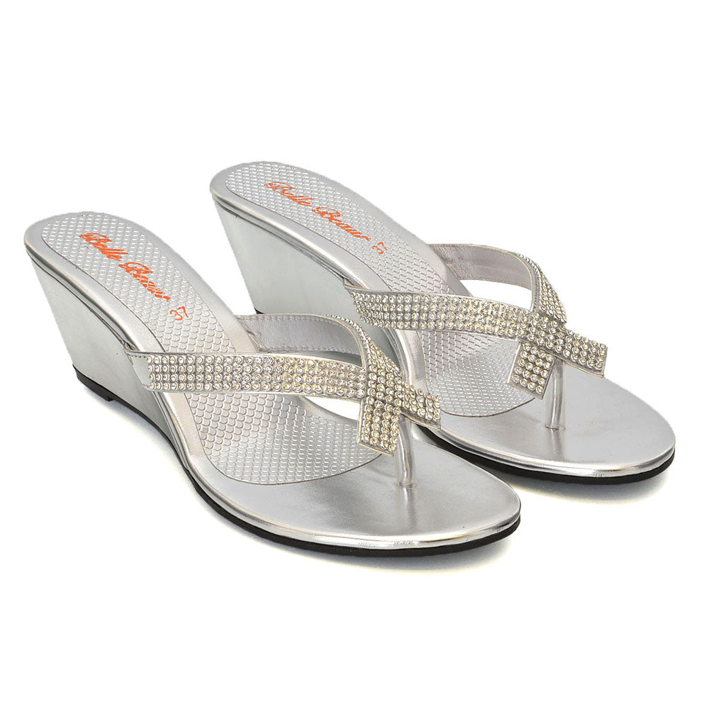 silver heeled sandals