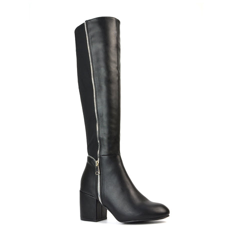 women stretch calf boots