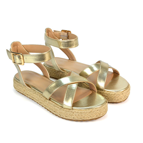 Gold Metallic Sandals