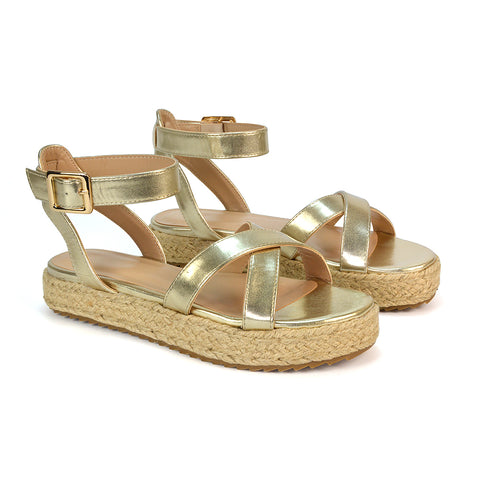 Gold Metallic Festival Sandals