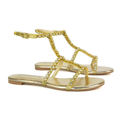 Gold Flat Sandals