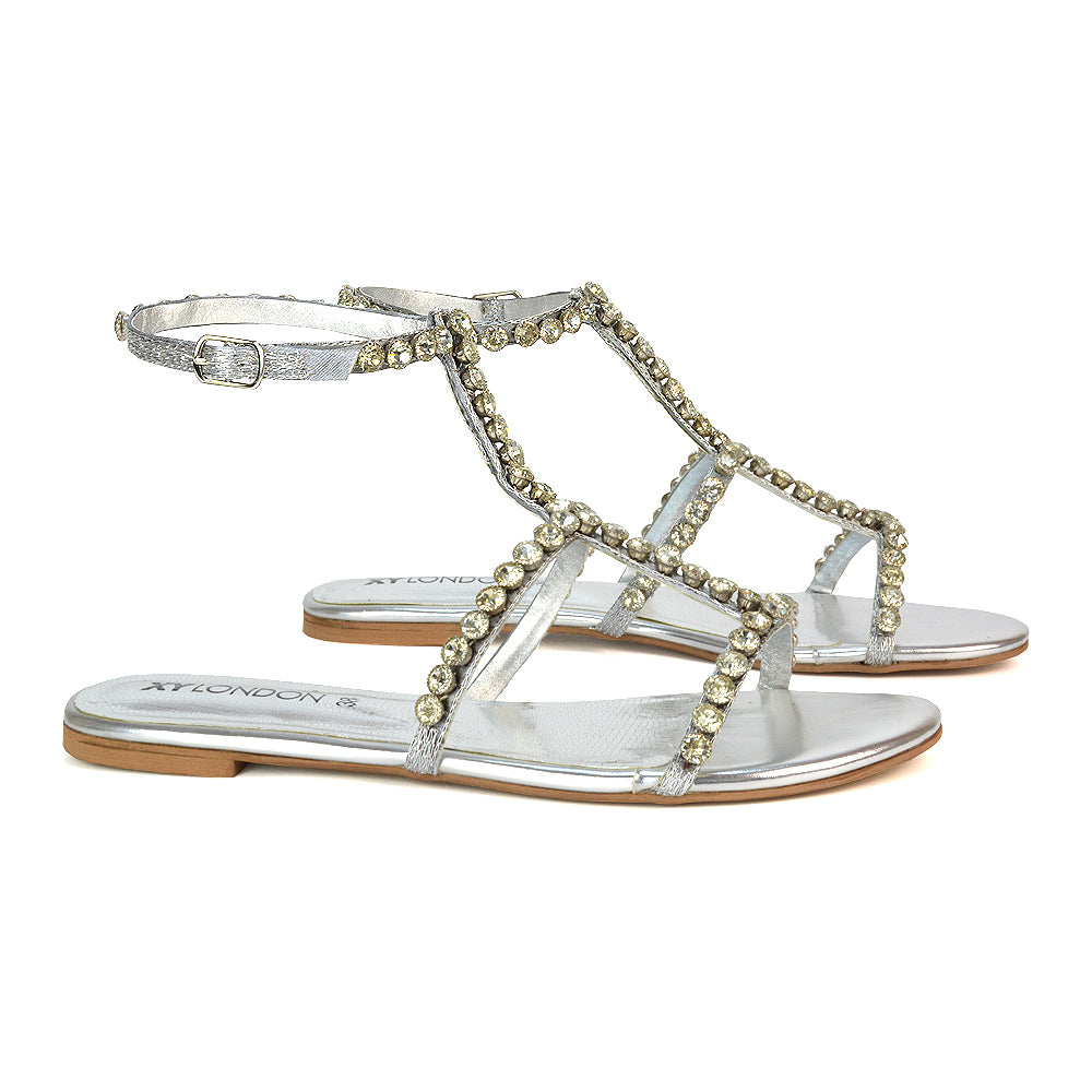 Silver Holiday Sandals