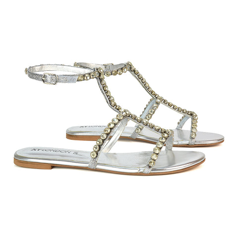 Silver Holiday Sandals