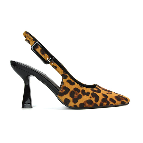 FPD-1 Leopard Faux Suede Stiletto Heels