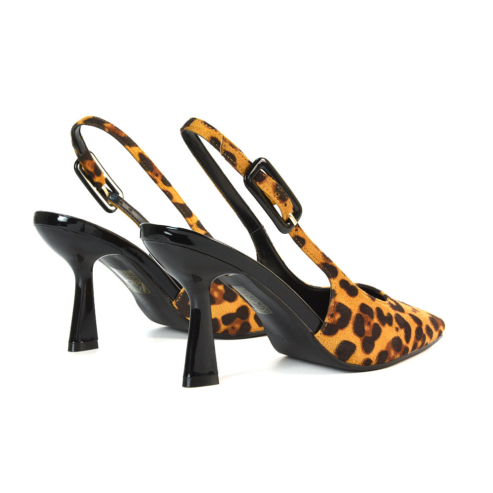 FPD-1 Leopard Faux Suede Heels