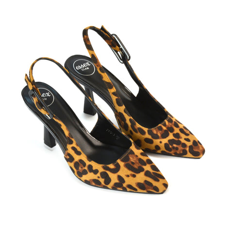 FPD-1 Leopard Faux Suede High Heels