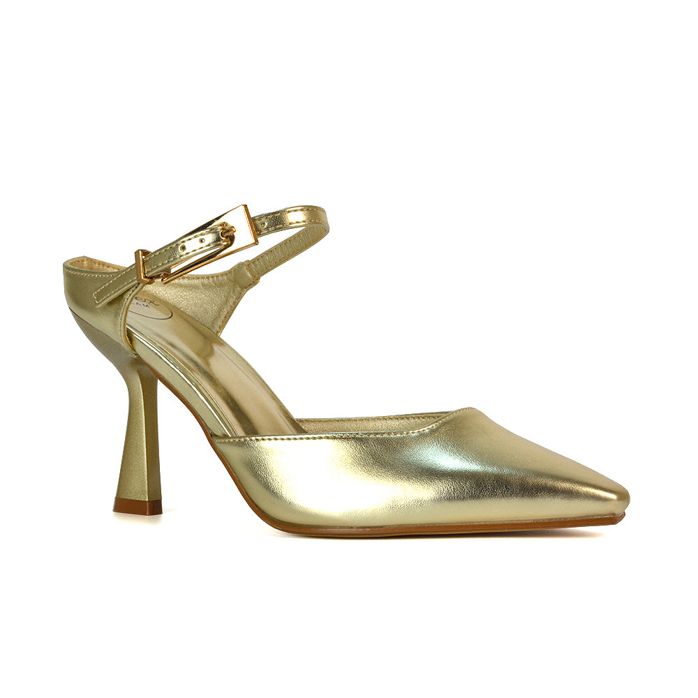 FPD-3 Gold Metallic Stiletto High Heels