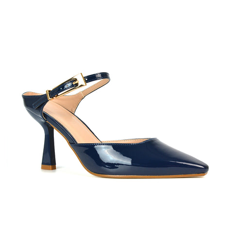 FPD-3 Navy Patent Stiletto Heels