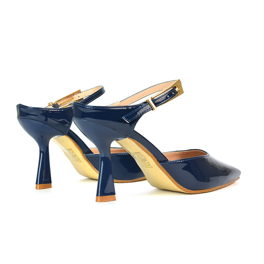 FPD-3 Navy Patent Heels