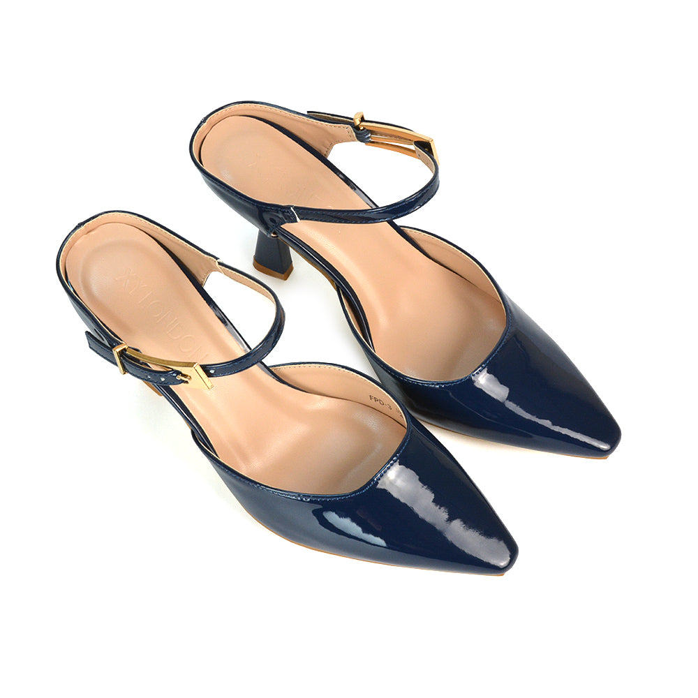 FPD-3 Navy Patent Stiletto High Heels