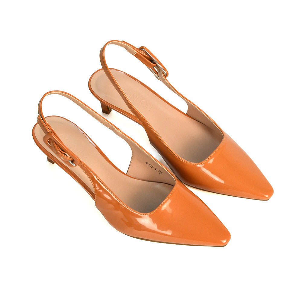 FTC-1 Apricot Patent Strappy Heels