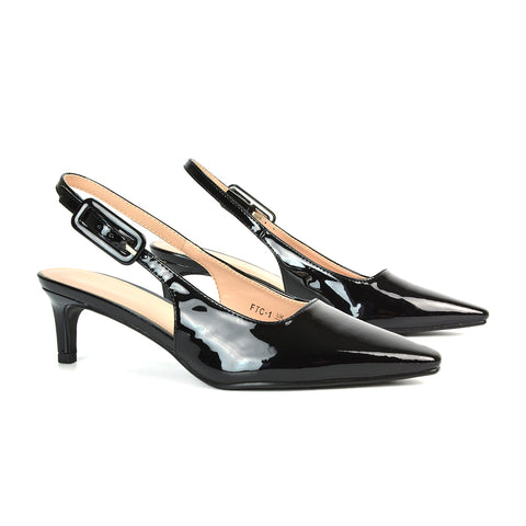 FTC-1 Black Patent Strappy Heels