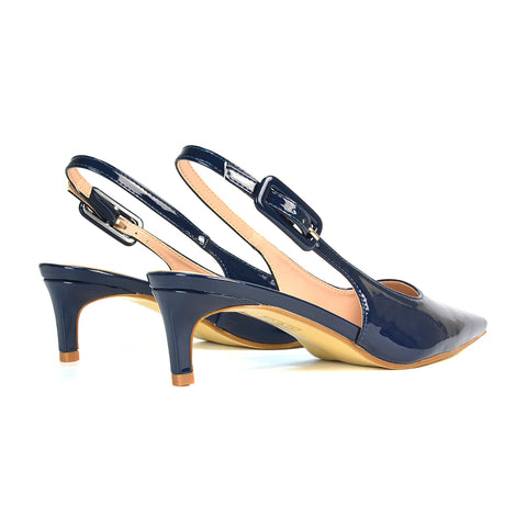 FTC-1 Navy Patent Heels