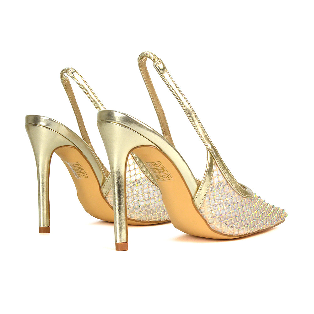 FURY6 Gold High Heels