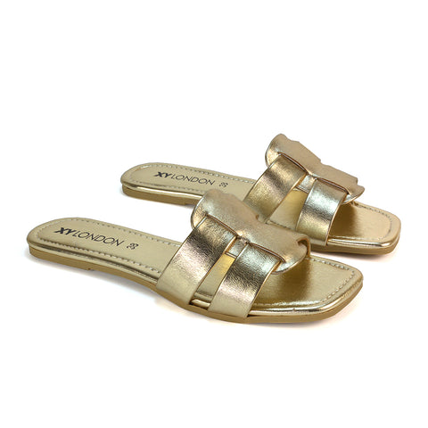 Gold Flat Sandals