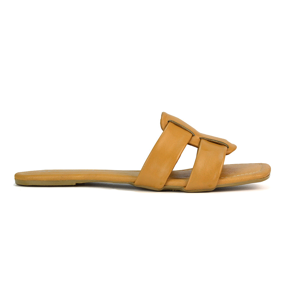 Tan Flat Sandals