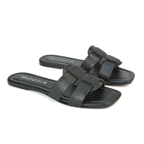 Black Flat Sandals