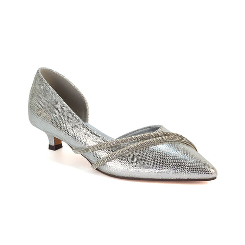 Silver Bridal Heels