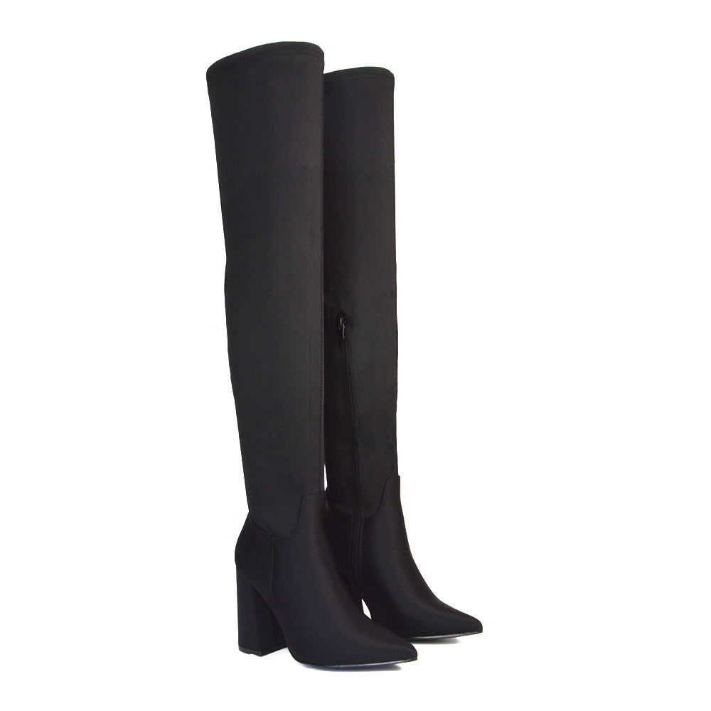 Lycra knee high boots online