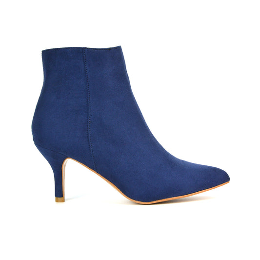 OB-3 Navy Faux Suede Boots