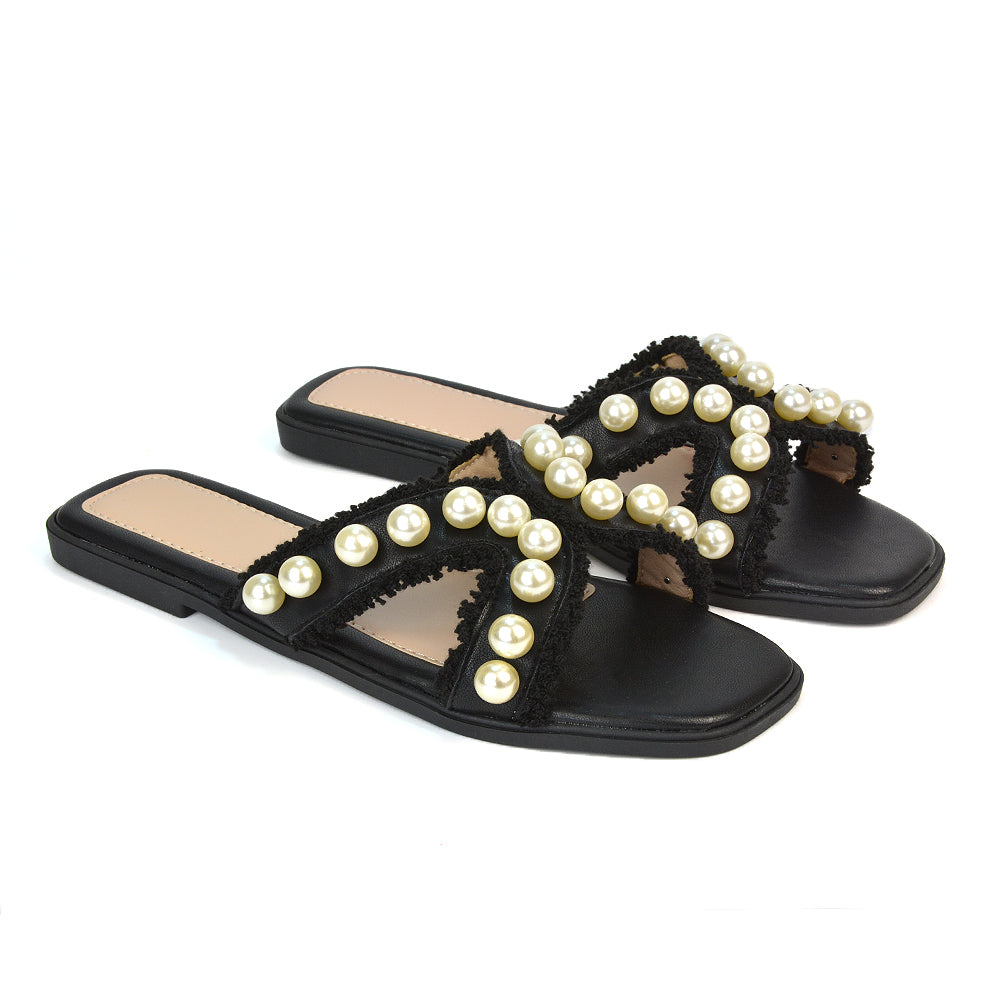 Black Flat Sandals