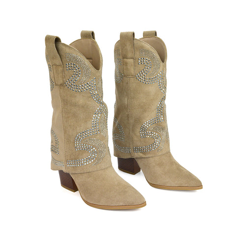 RANCH15 Taupe Micro Boots