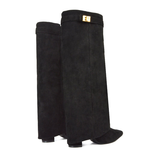 RANGER 1 Black Faux Suede Boots