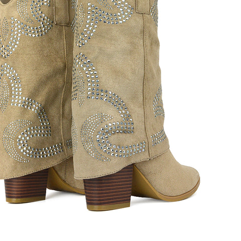 RANCH15 Taupe Micro Concert Boots