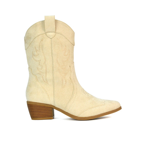 WFCATTLE2 Beige Concert Boots