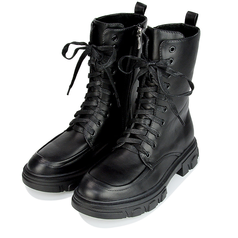 Black Synthetic Leather UK 3 | EU 36 | US 5 | XY London