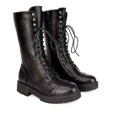 Black Lace Up Boots