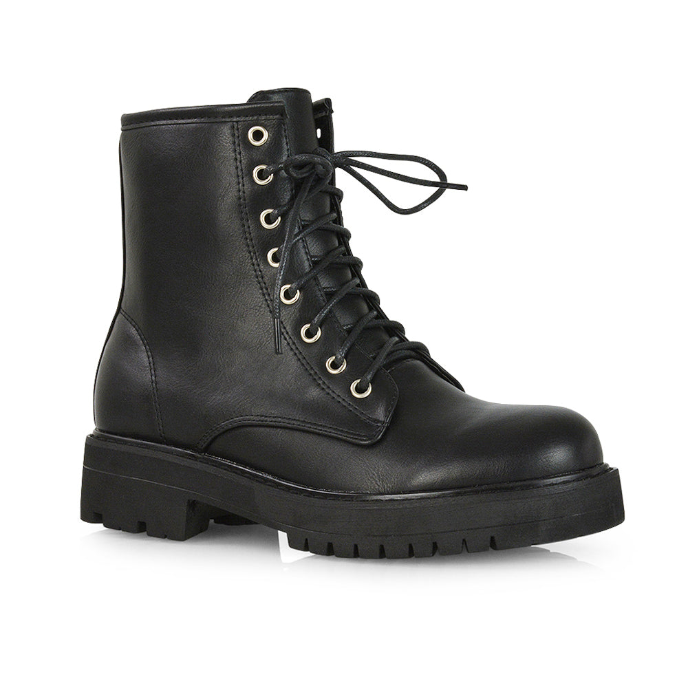 Black Synthetic Leather UK 3 | EU 36 | US 5 | XY London