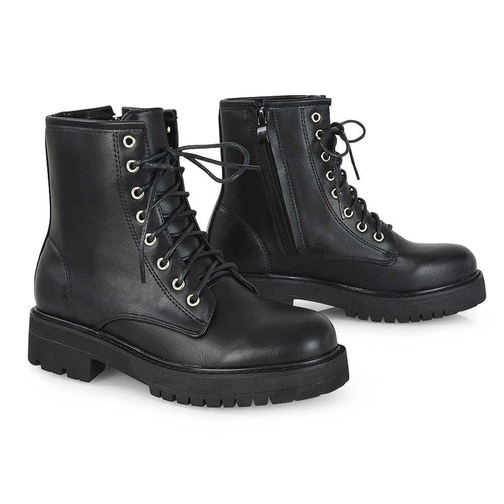 Black Synthetic Leather UK 3 | EU 36 | US 5 | XY London