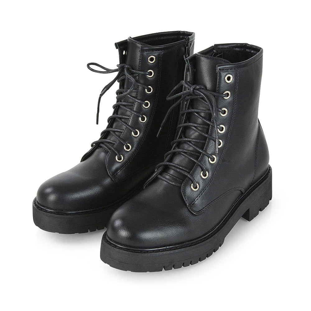 Black Synthetic Leather UK 3 | EU 36 | US 5 | XY London