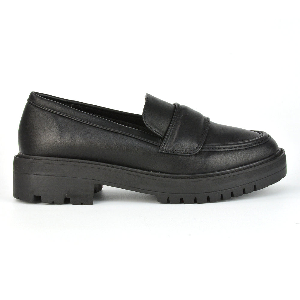 Black Chunky Loafers