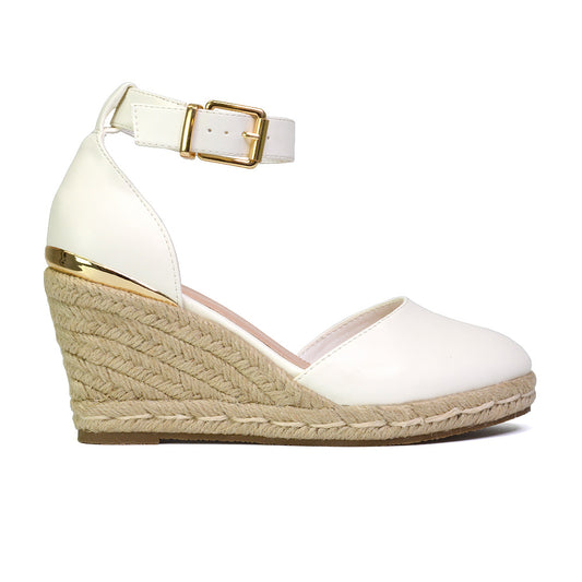 White | XY London | white wedges,white wedge shoes,white wedge heels,white sandal wedge heels,white espadrilles
