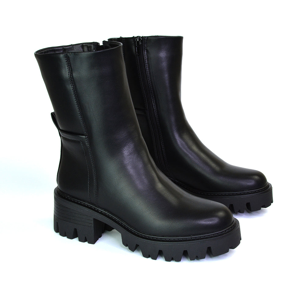 black biker boots