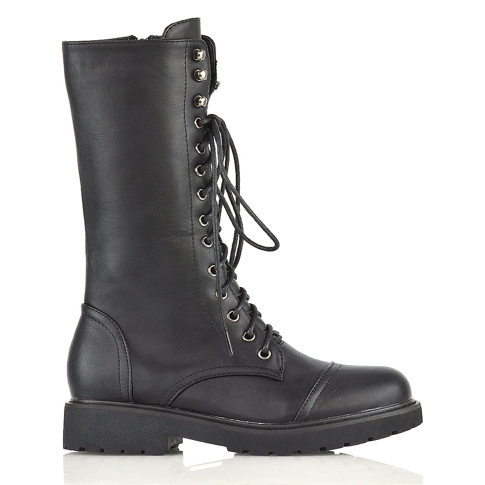 Black Synthetic Leather UK 8 | EU 41 | US 10 | XY London