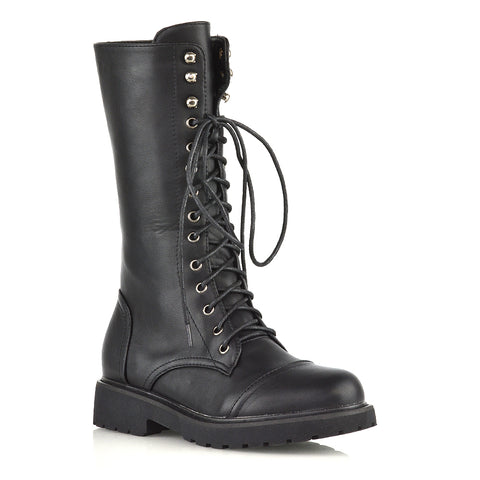 Black Synthetic Leather UK 8 | EU 41 | US 10 | XY London