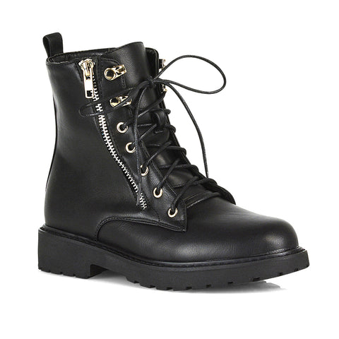 Black Synthetic Leather UK 4 | EU 37 | US 6 | XY London