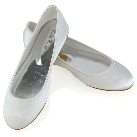 KARA WHITE SATIN PUMPS 