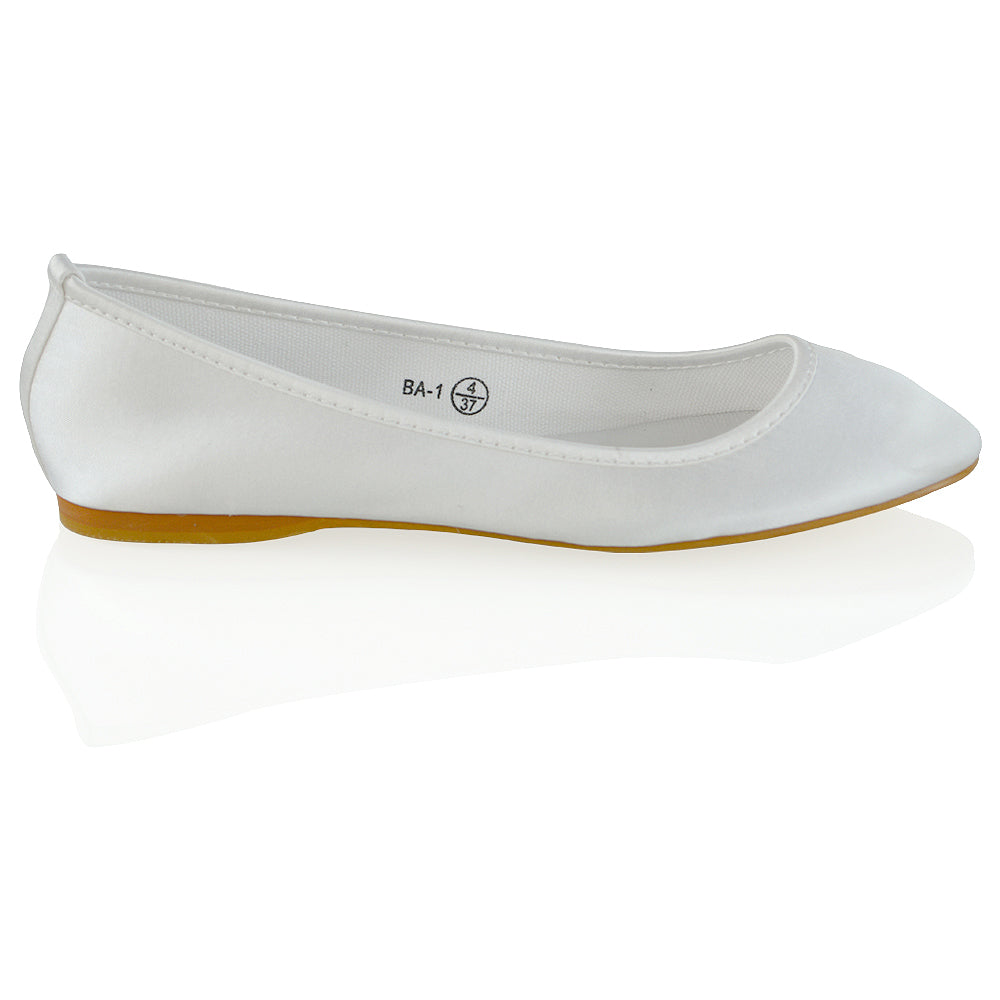 KARA WHITE SATIN PUMPS 