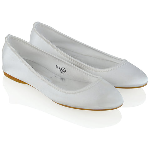 KARA WHITE SATIN PUMPS 