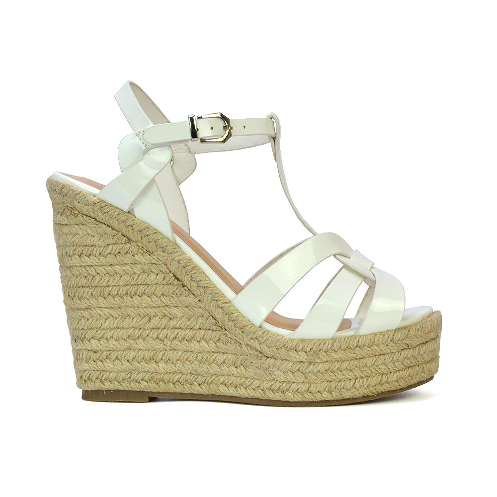 white wedge sandals