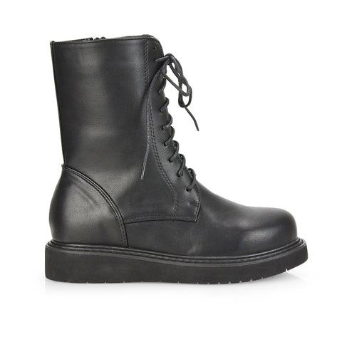 Black Synthetic Leather UK 4 | EU 37 | US 6 | XY London