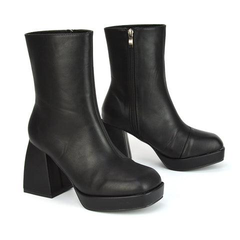 Black Synthetic Leather UK 7 | EU 40 | US 9 | XY London