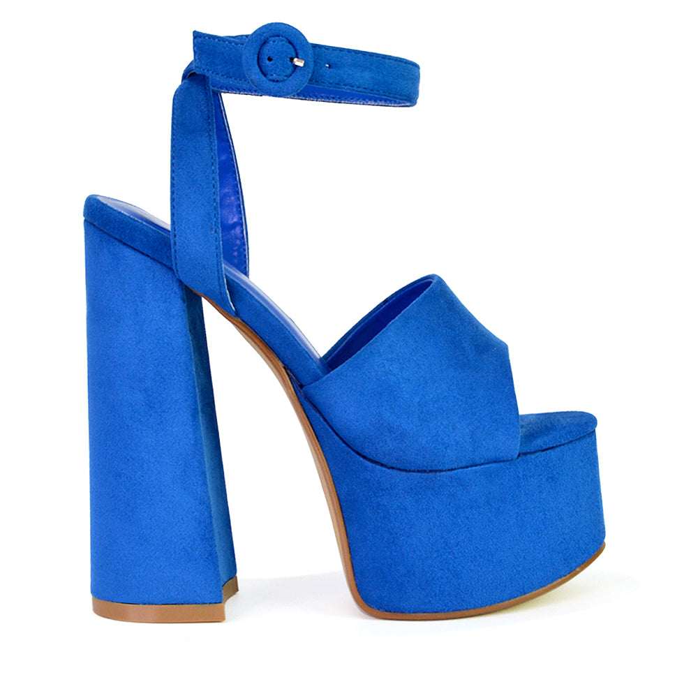 blue high heels