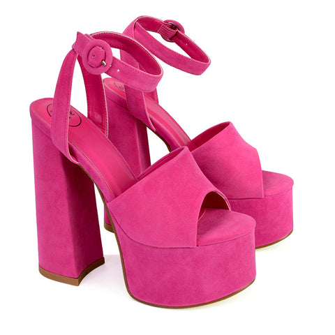 pink platform heels