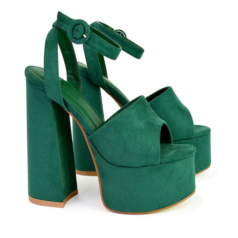 green block heels